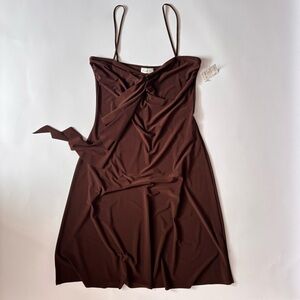 Charlotte Russe Chocolate Brown Midi Dress
